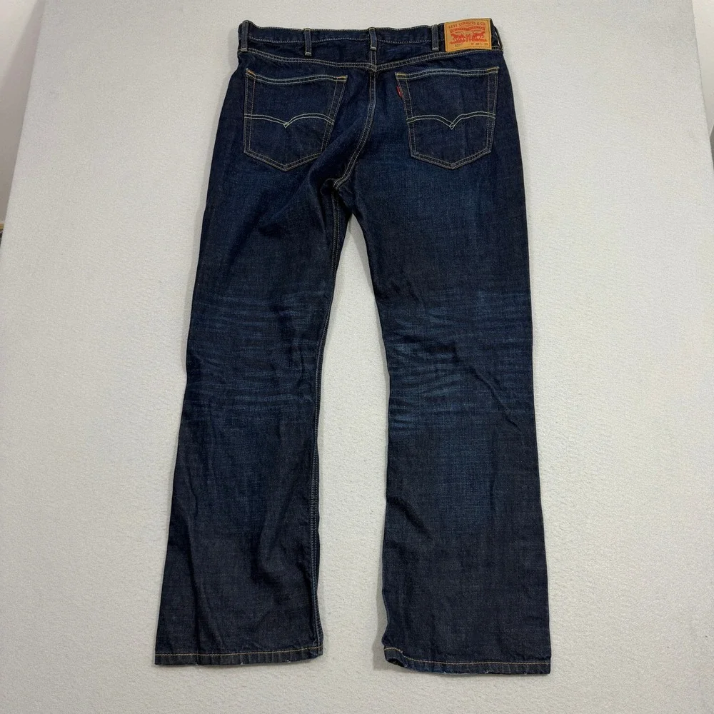 Levis 527 Slim Bootcut Jeans Men's 38x30 Blue Dark Wash Denim Y2K Western Rodeo